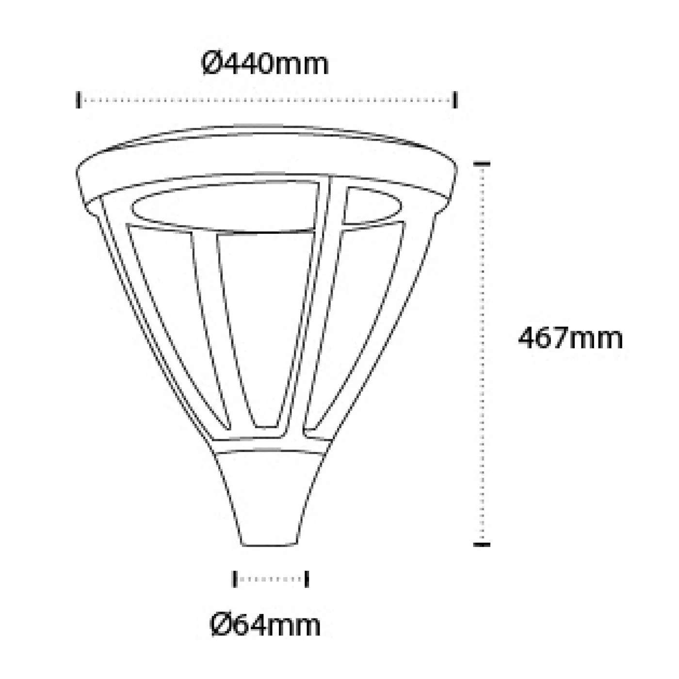 1083038- Round-100w Pole Head