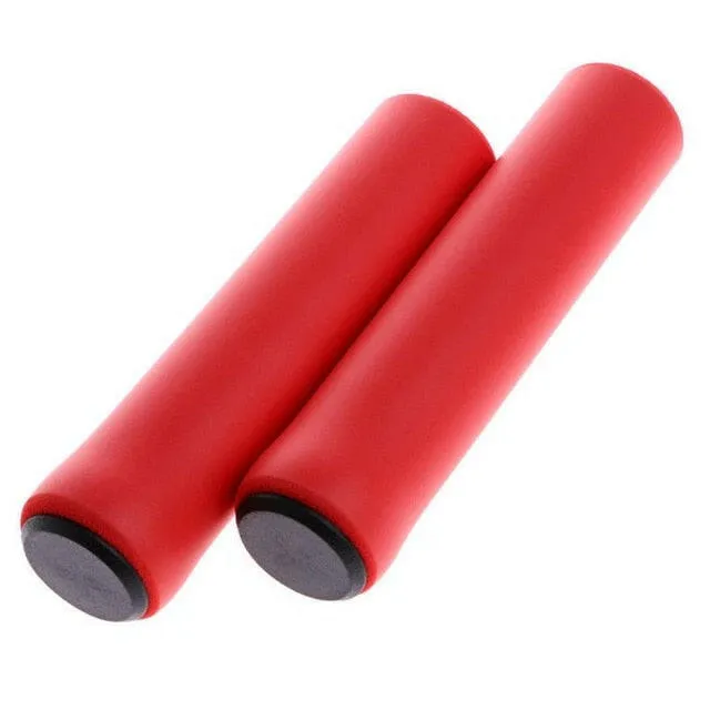 2pcs Soft Silicone Bicycle Handlebar Grips Outdoor MTB Road Bike Sponge Grips Cover Anti-slip Strong Support Grips Cycling Part