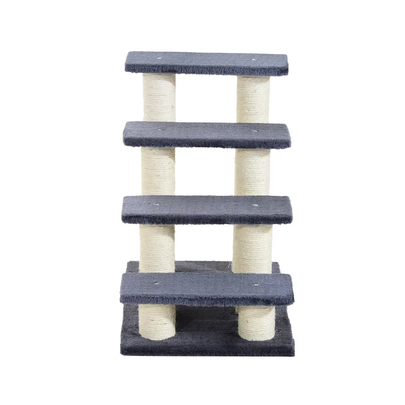 4 Tier Pet Cat Stairs - Dark Grey