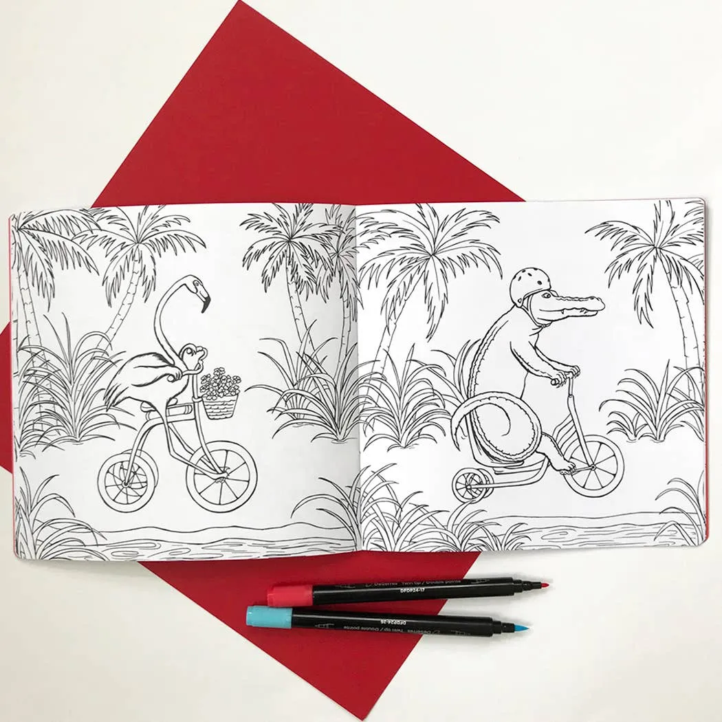 Animals on Bikes From the Jungle to the Sea Colouring Book