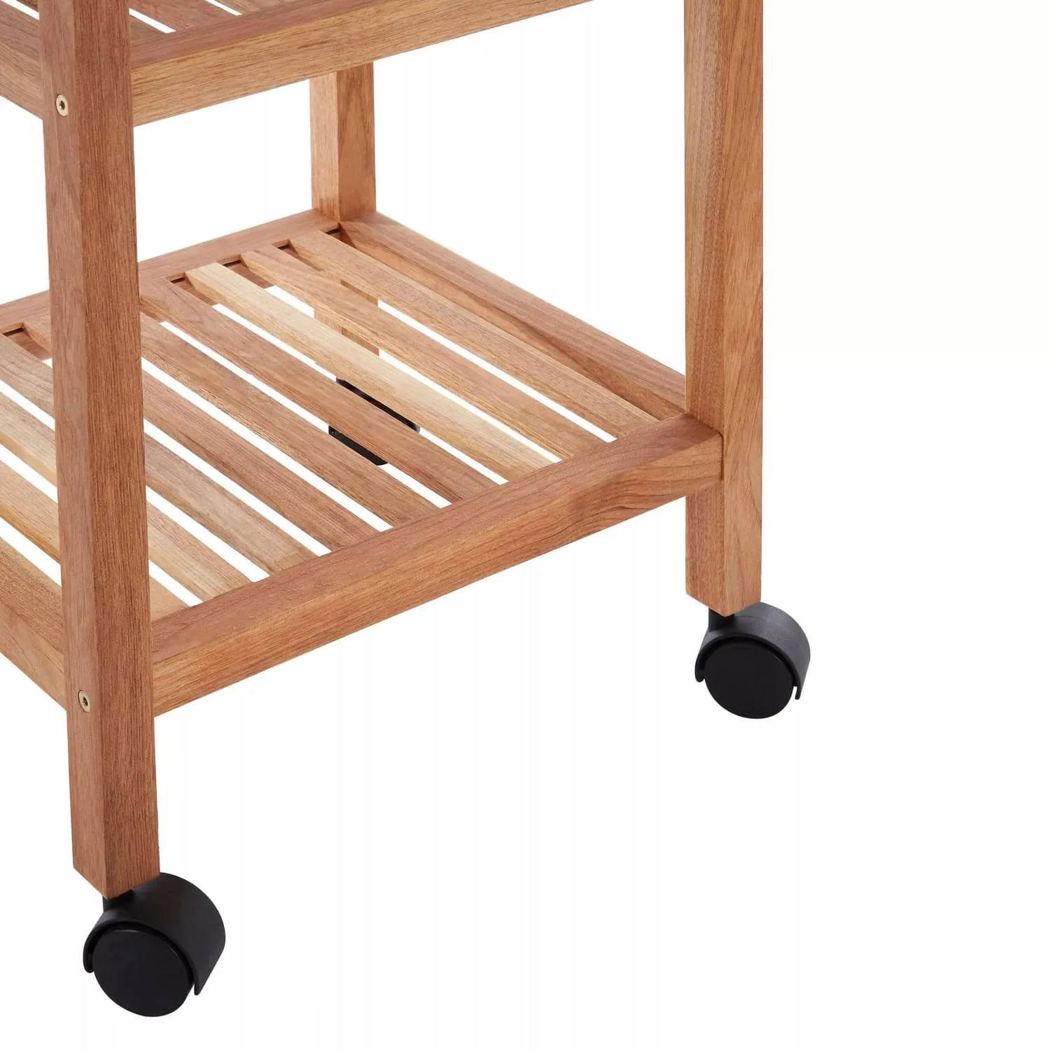 Arla Natural Walnut 3 Tier Wood Bathroom Trolley