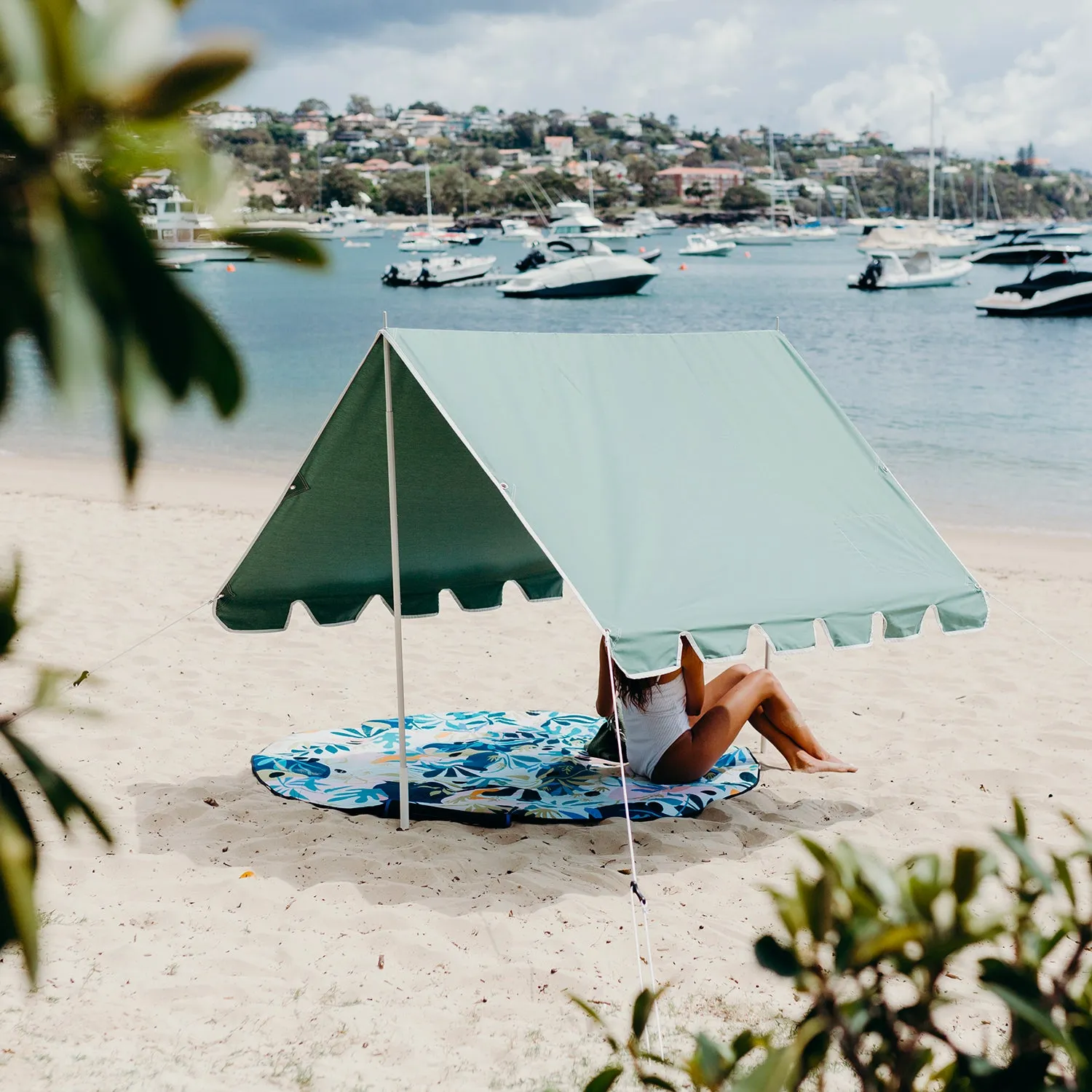 basil bangs | beach tent | sage - LC