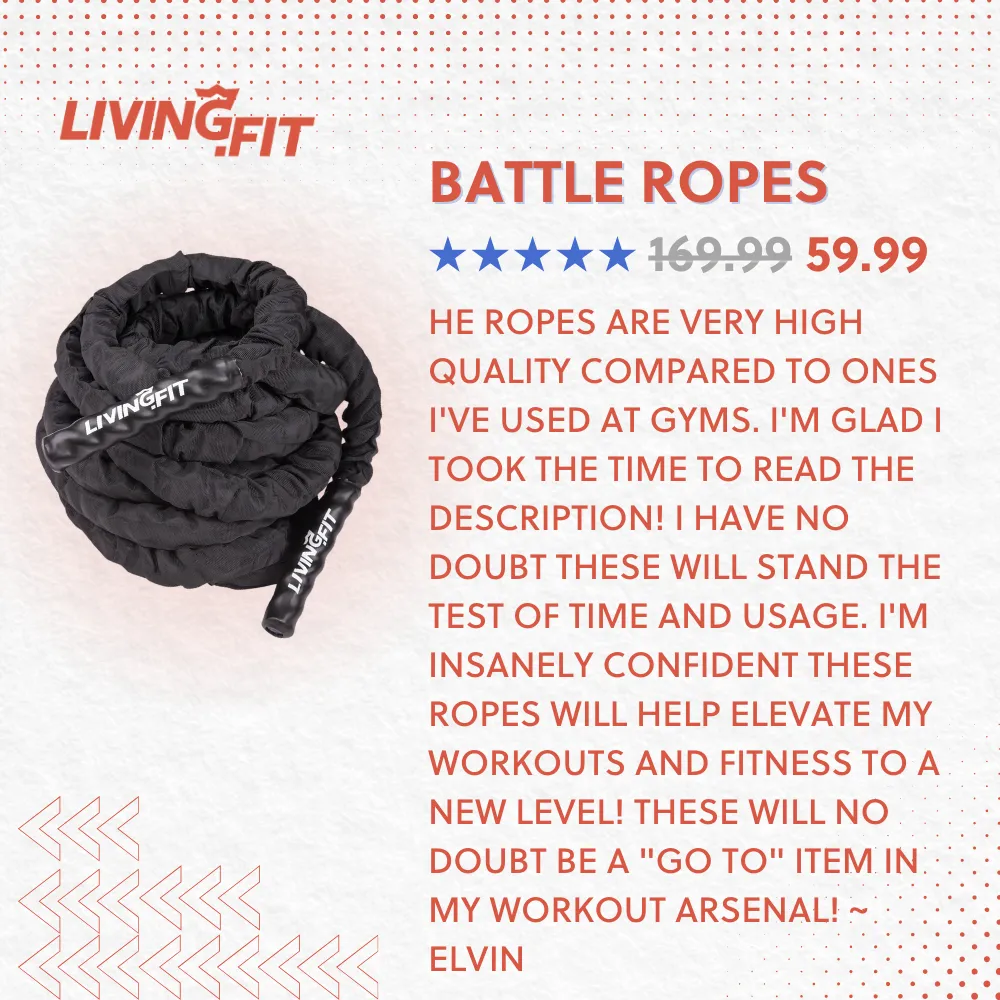 Battle Ropes - Canvas Covered - 1.5 Inch Diameter