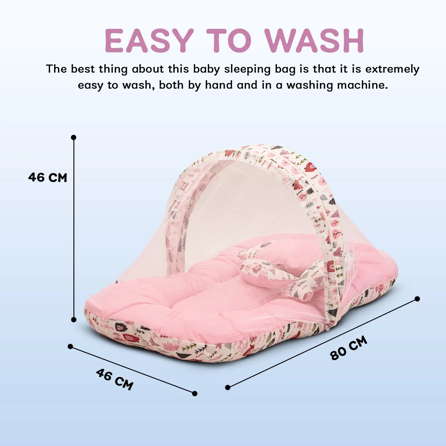 Baybee Baby Bedding Set for New Born Baby, Bed Mattress with Mosquito Net, Zip, Neck Pillow & 2 Bolsters