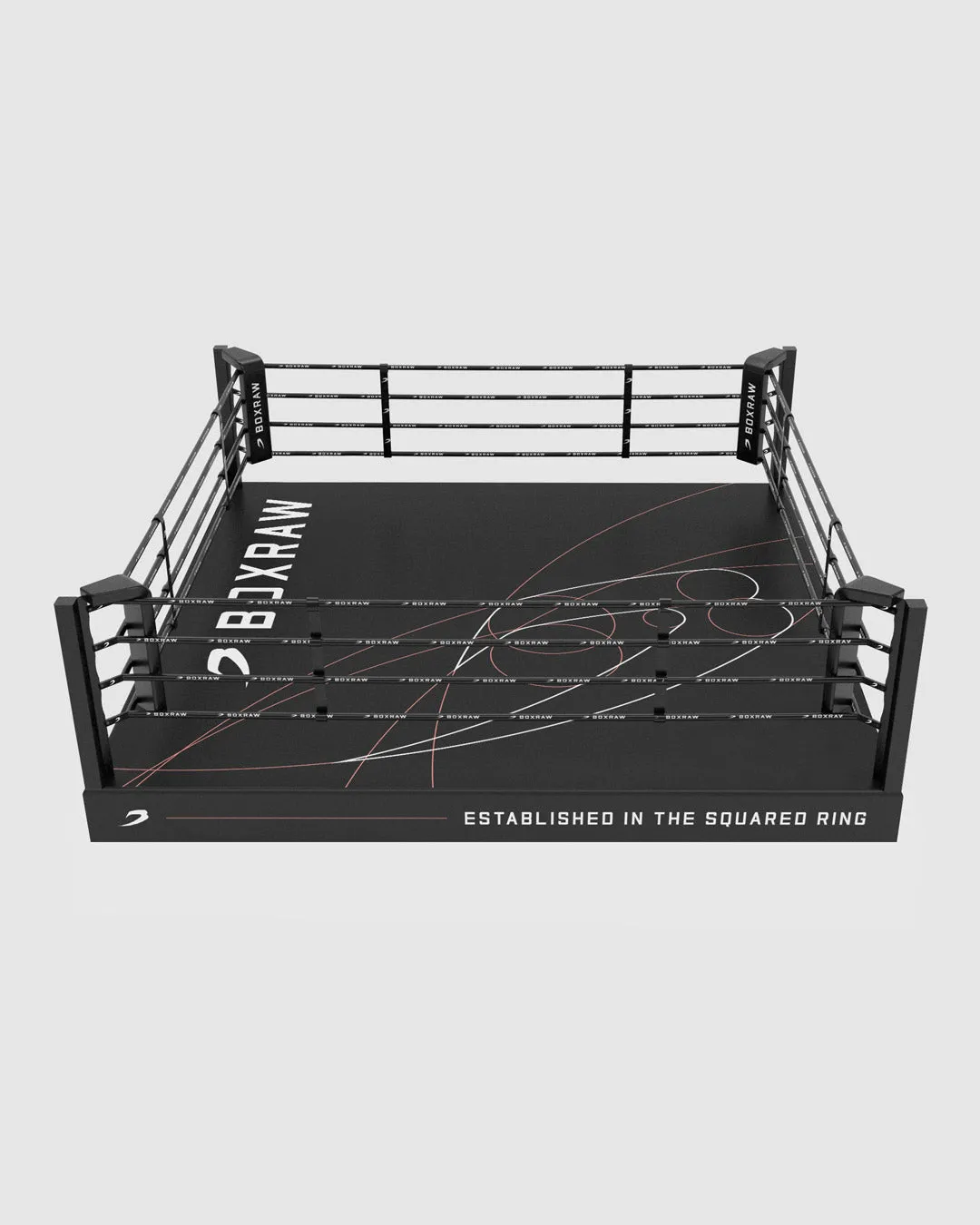 BOXRAW 12" Pro Training Boxing Ring - Black/Golden Ratio