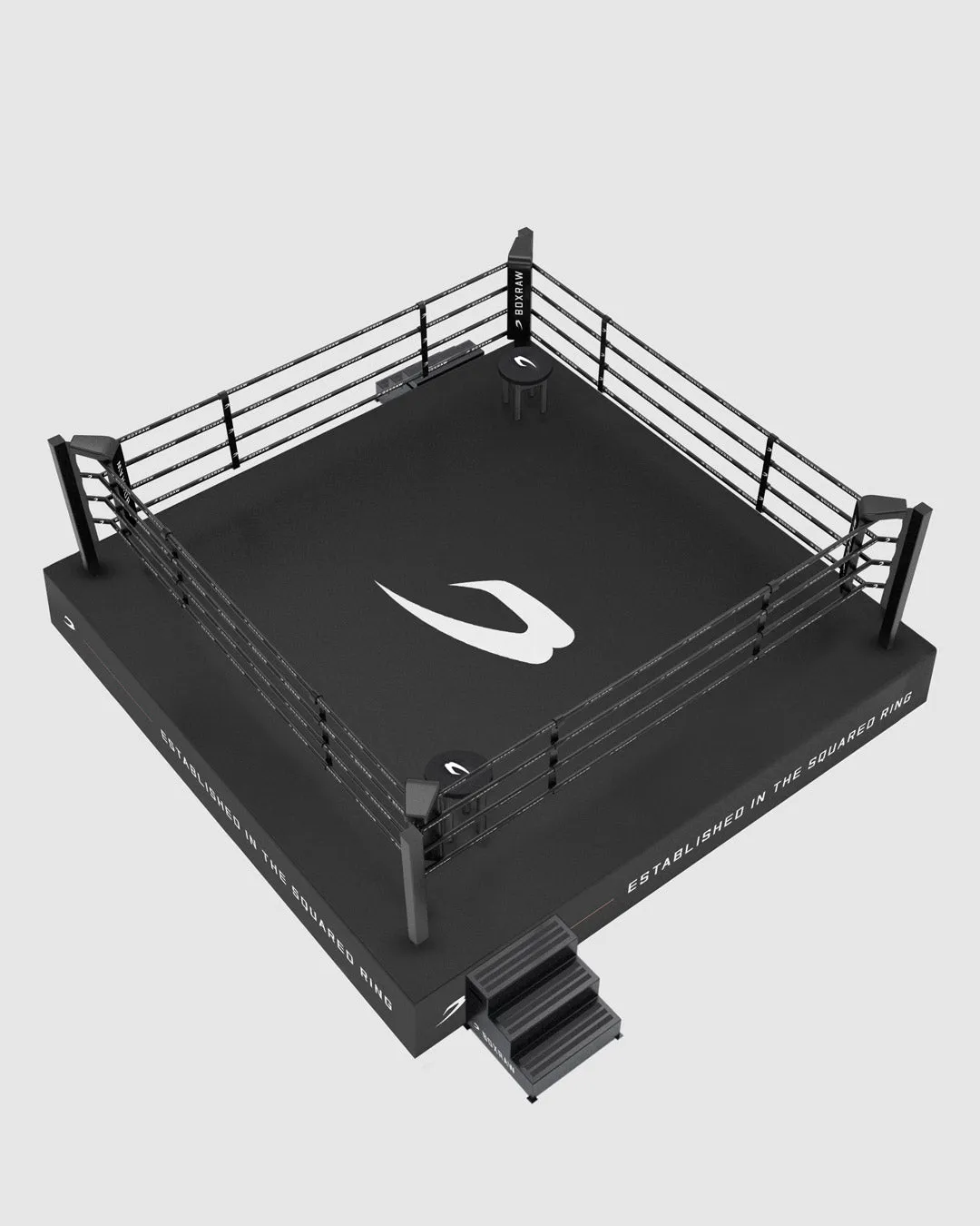 BOXRAW 36" Competition Boxing Ring - Black/Classic