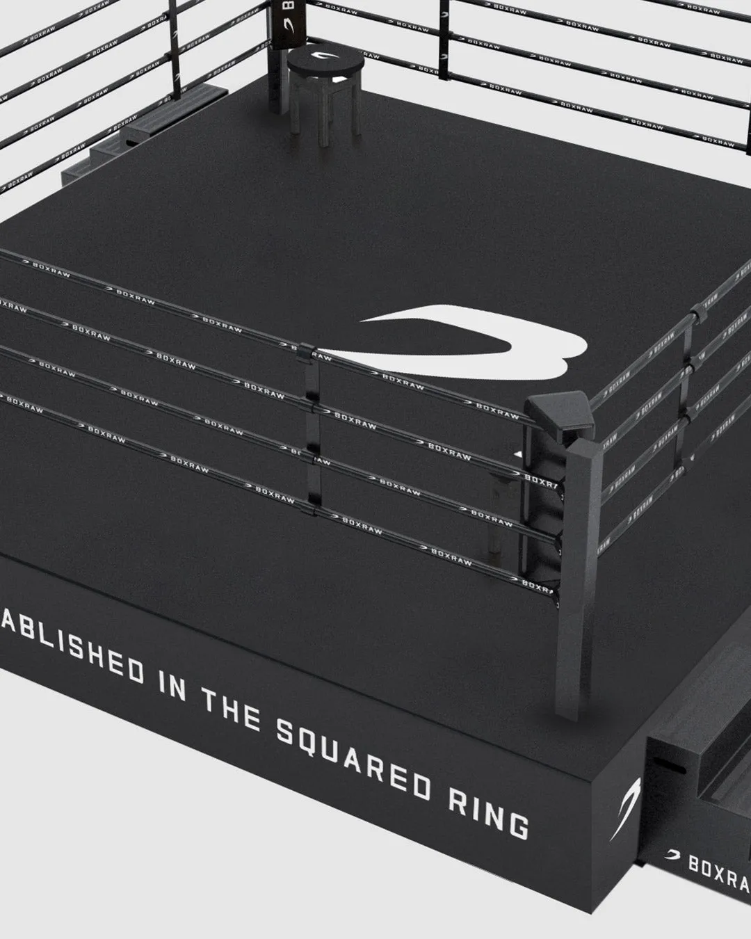 BOXRAW 36" Competition Boxing Ring - Black/Classic