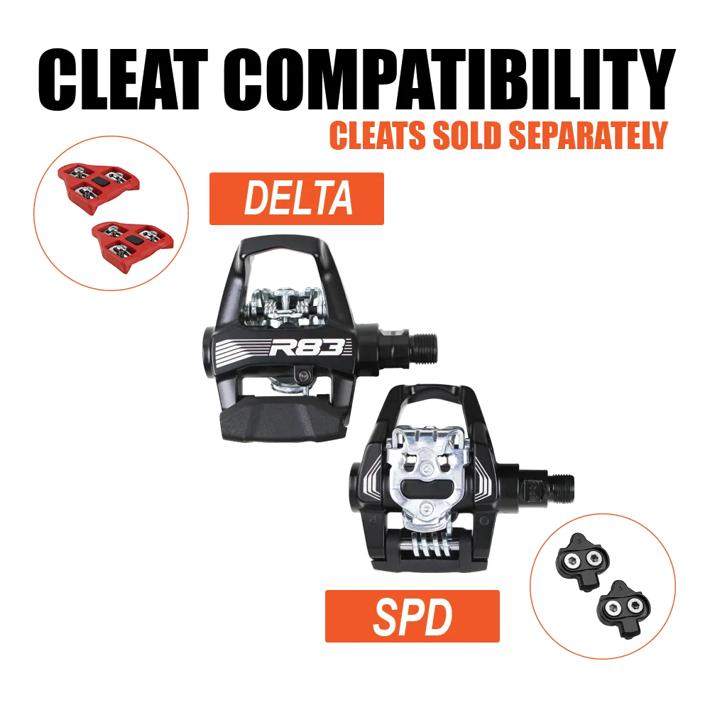 BV Bike 9/16'' Dual Pedals Compatible with Shimano SPD | BV-PD8