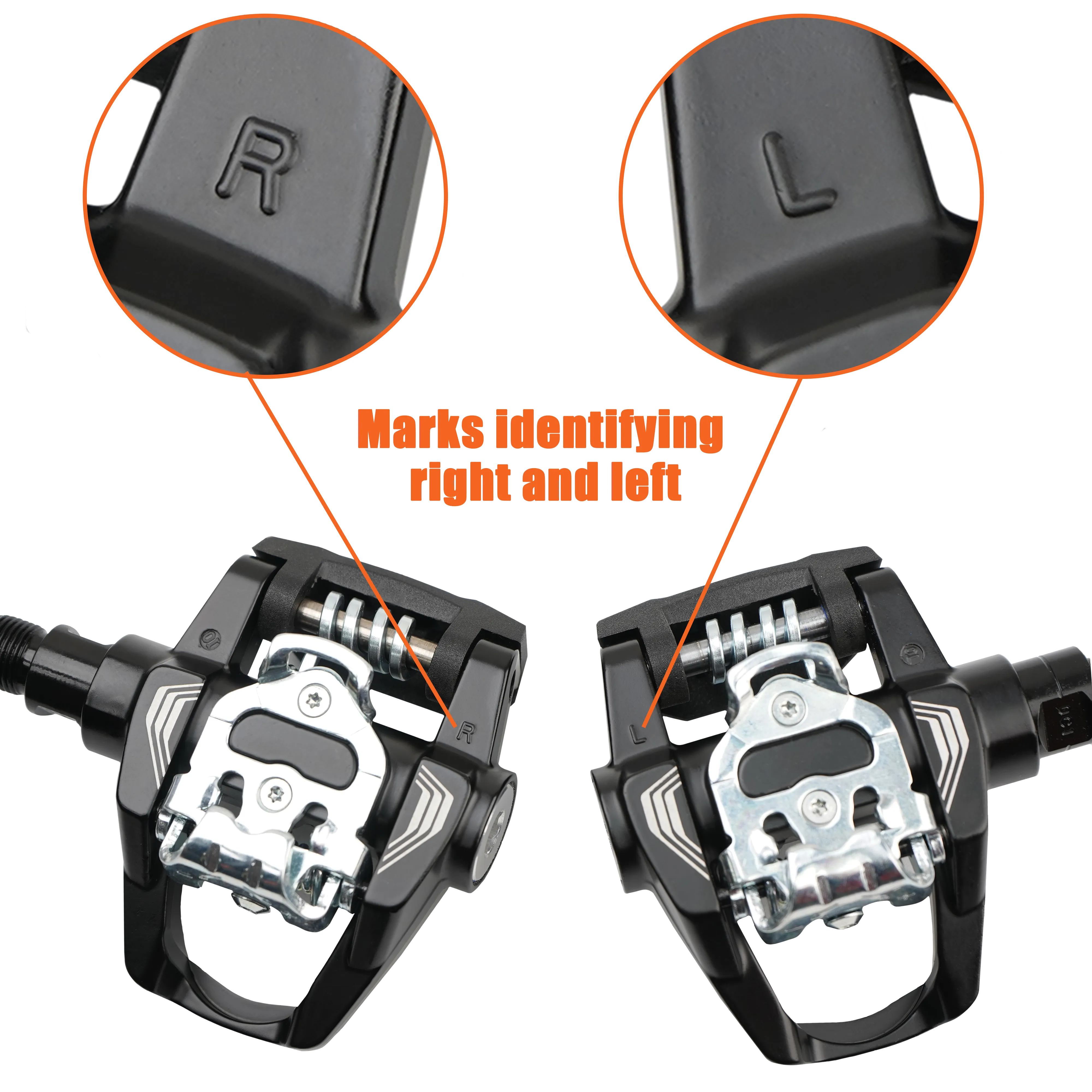 BV Bike 9/16'' Dual Pedals Compatible with Shimano SPD | BV-PD8