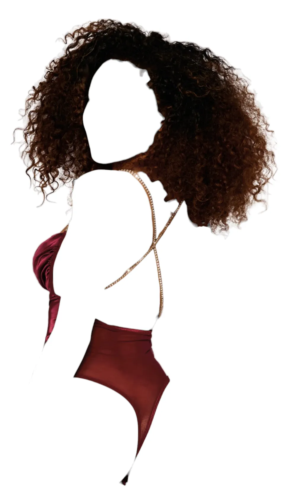 Dreamgirl Stretch Satin and Mesh Cowl Neck Teddy Burgundy