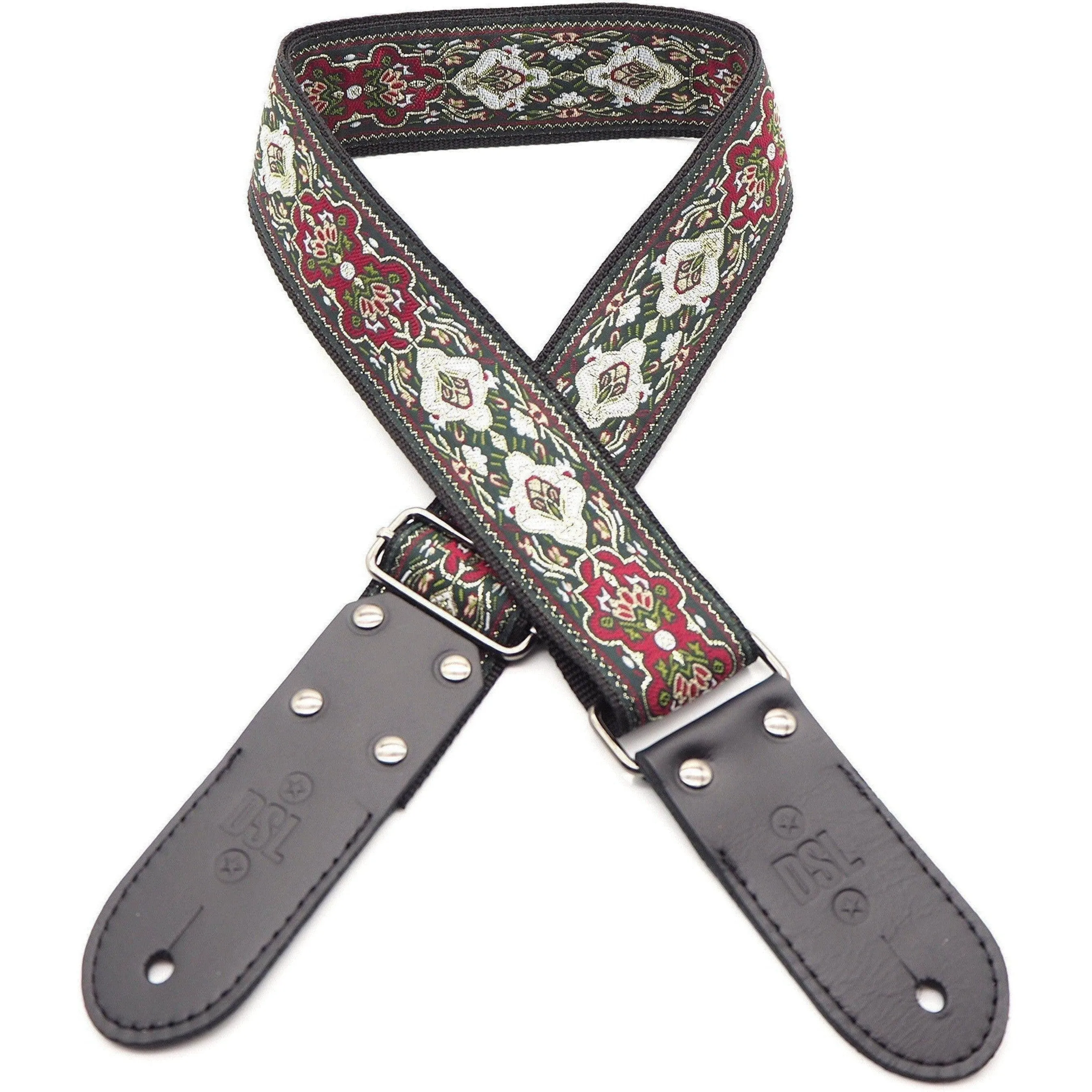 DSL 2" Jacquard Weaving Guitar Strap - AZ Green