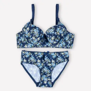 Espicopink | Blue Floral Padded Set