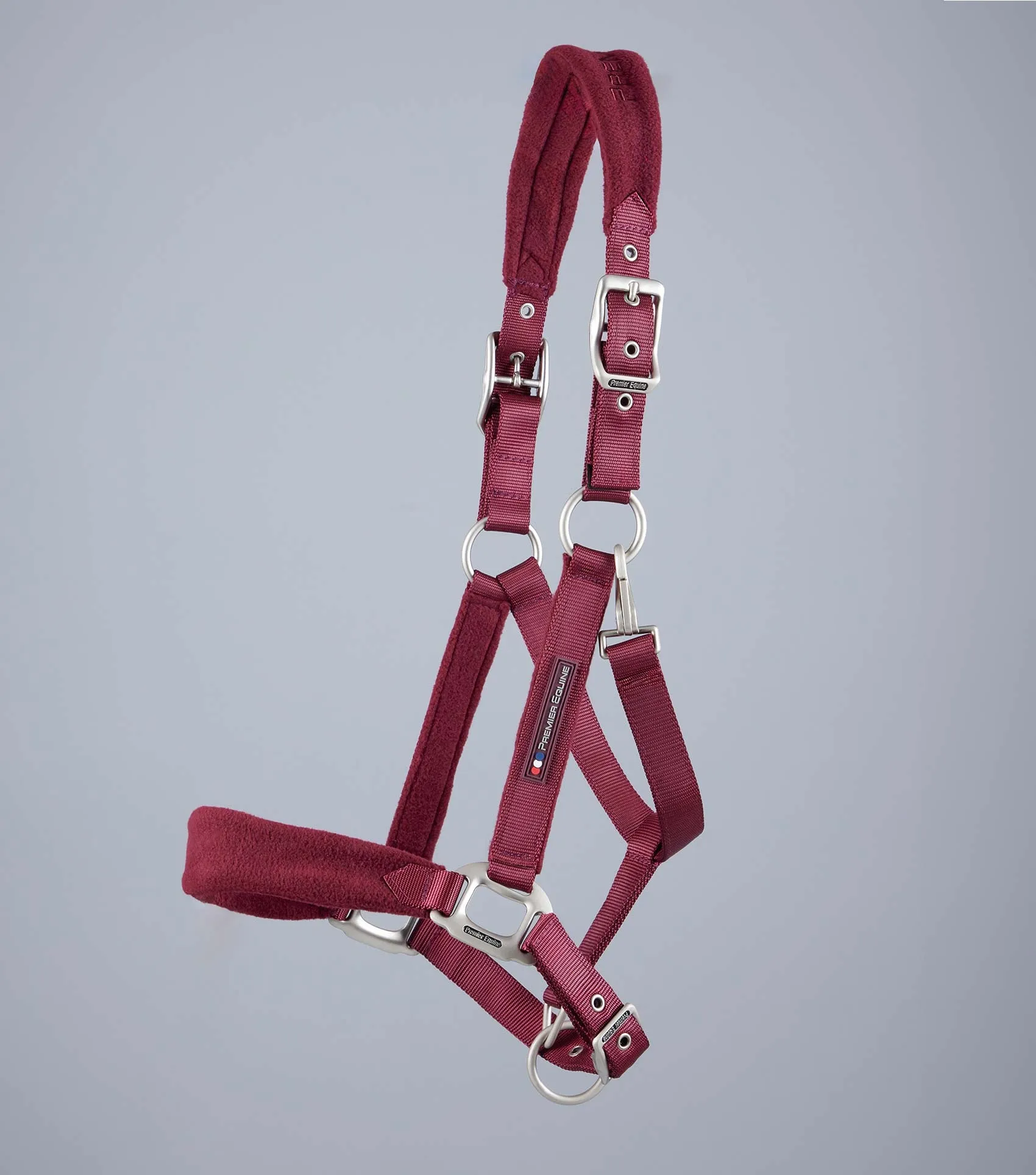 Fleece Padded Horse Head Collar Burgundy