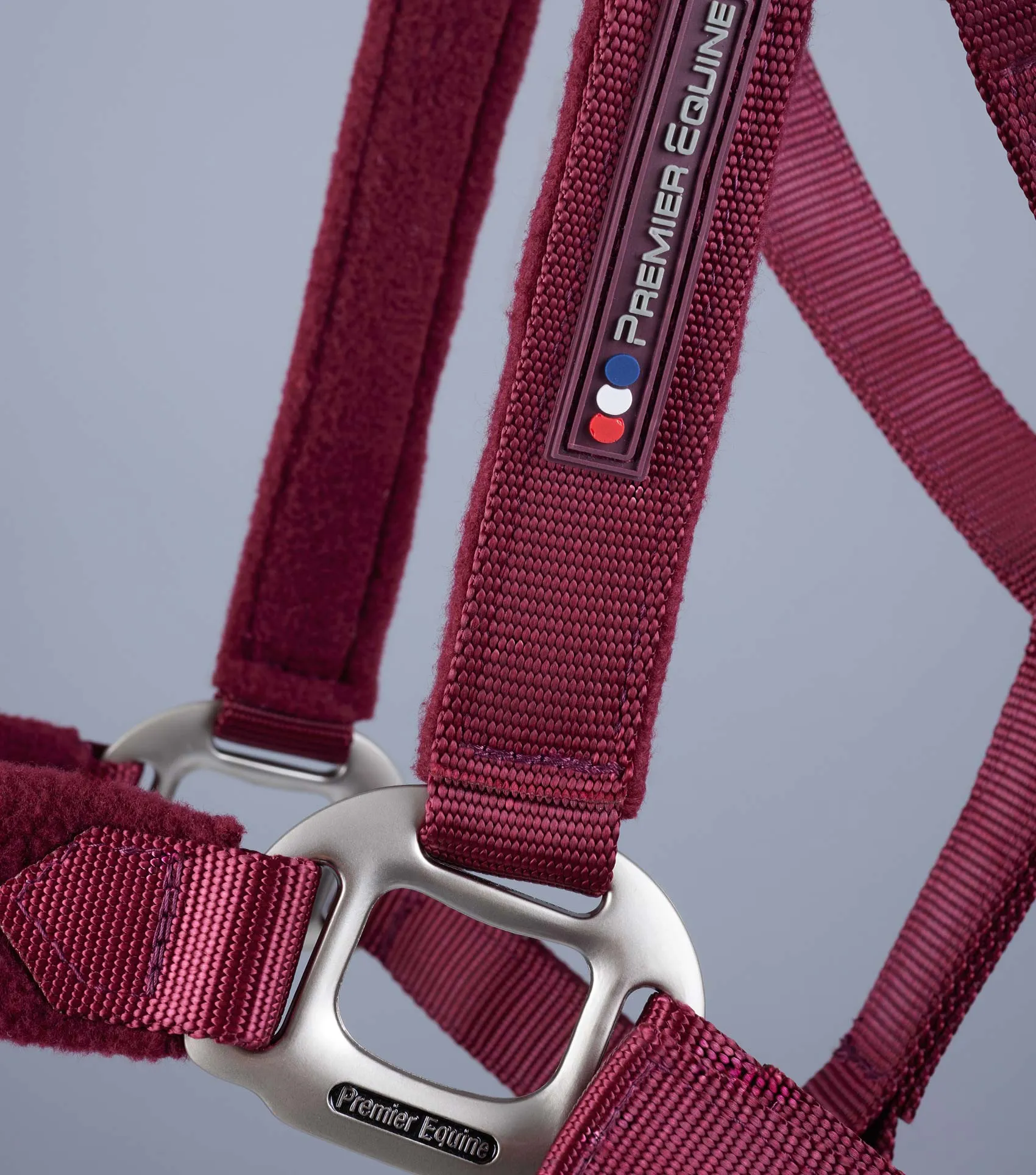 Fleece Padded Horse Head Collar Burgundy