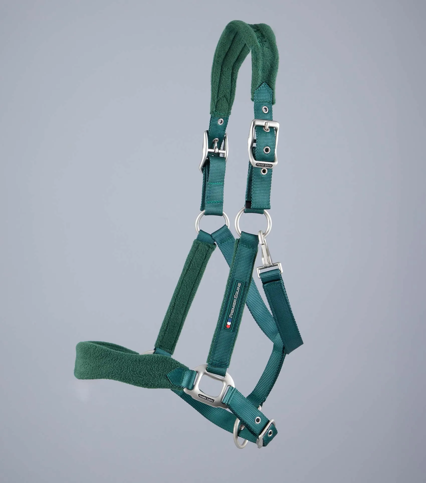 Fleece Padded Horse Head Collar Green