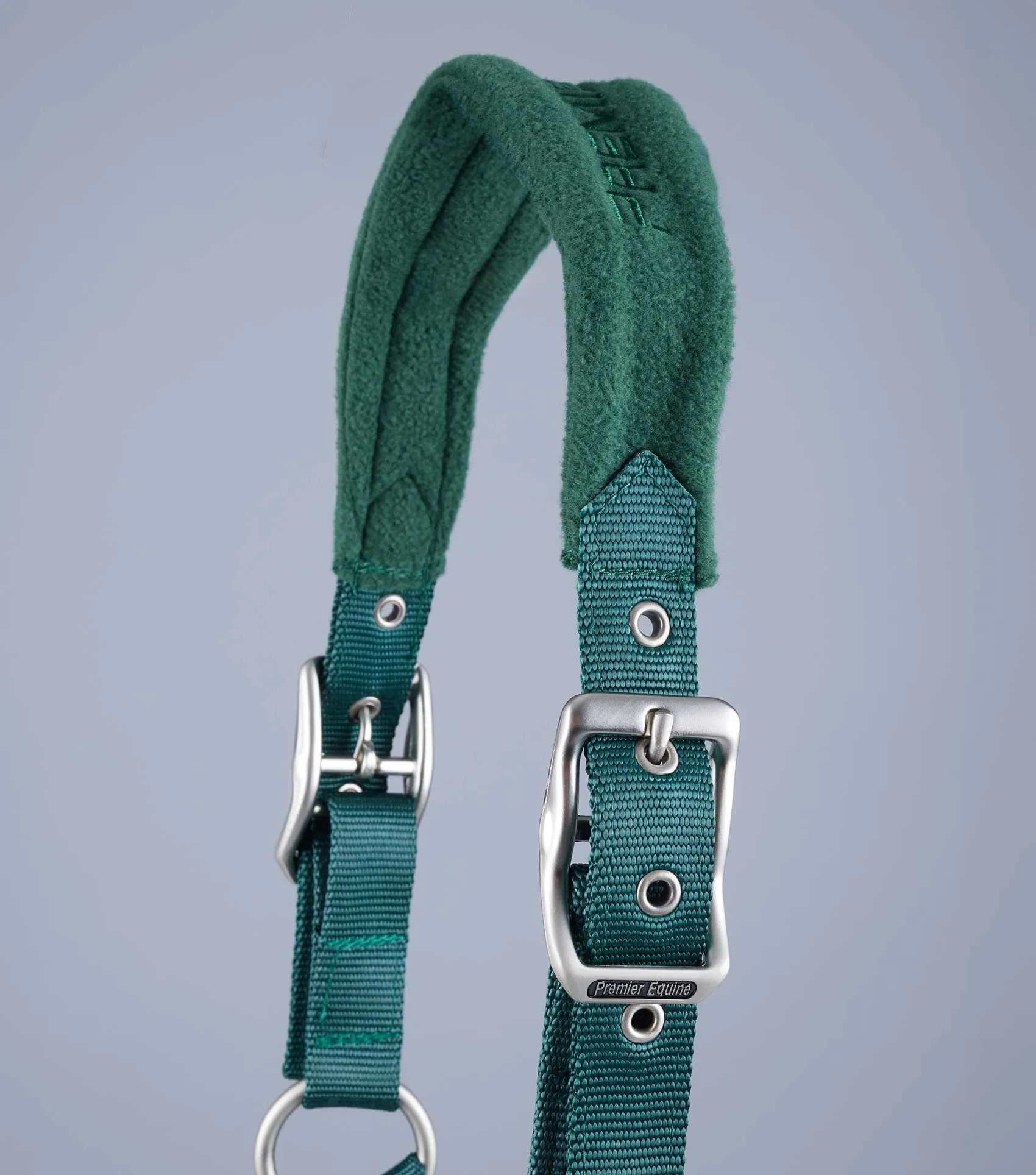 Fleece Padded Horse Head Collar Green