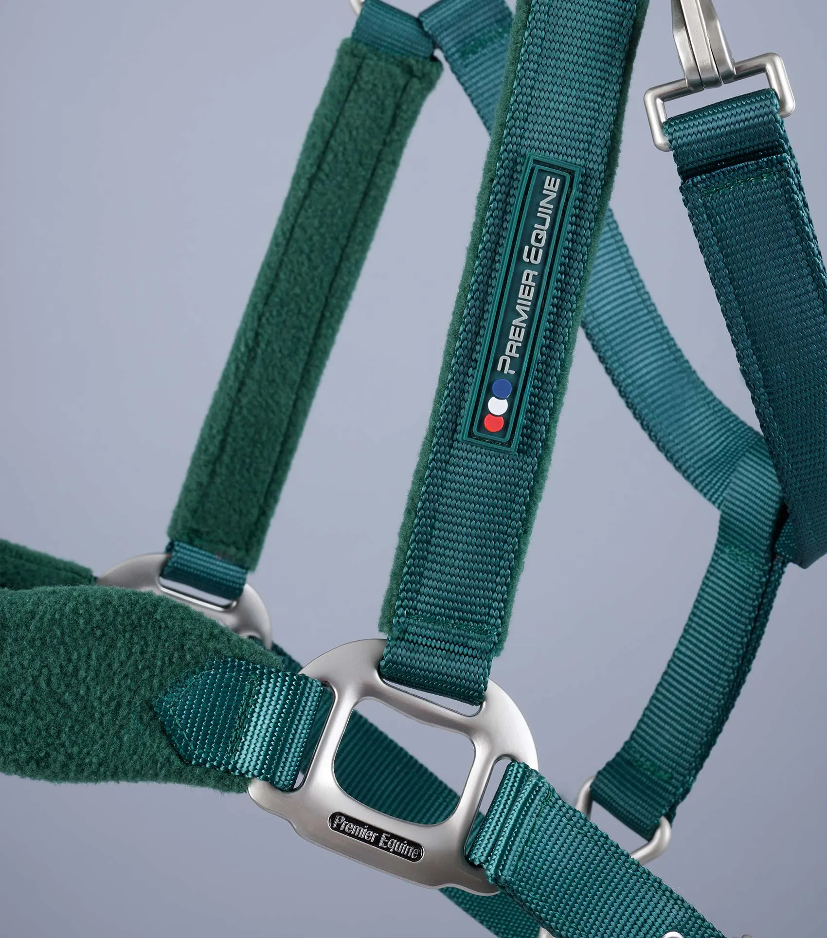 Fleece Padded Horse Head Collar Green