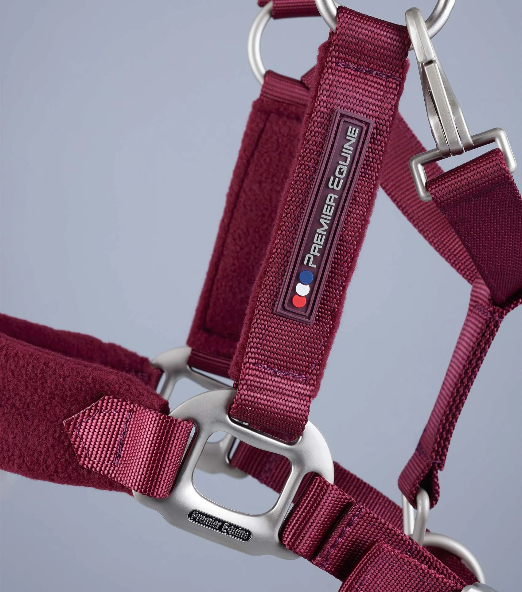 Fleece Padded Pony Head Collar Burgundy