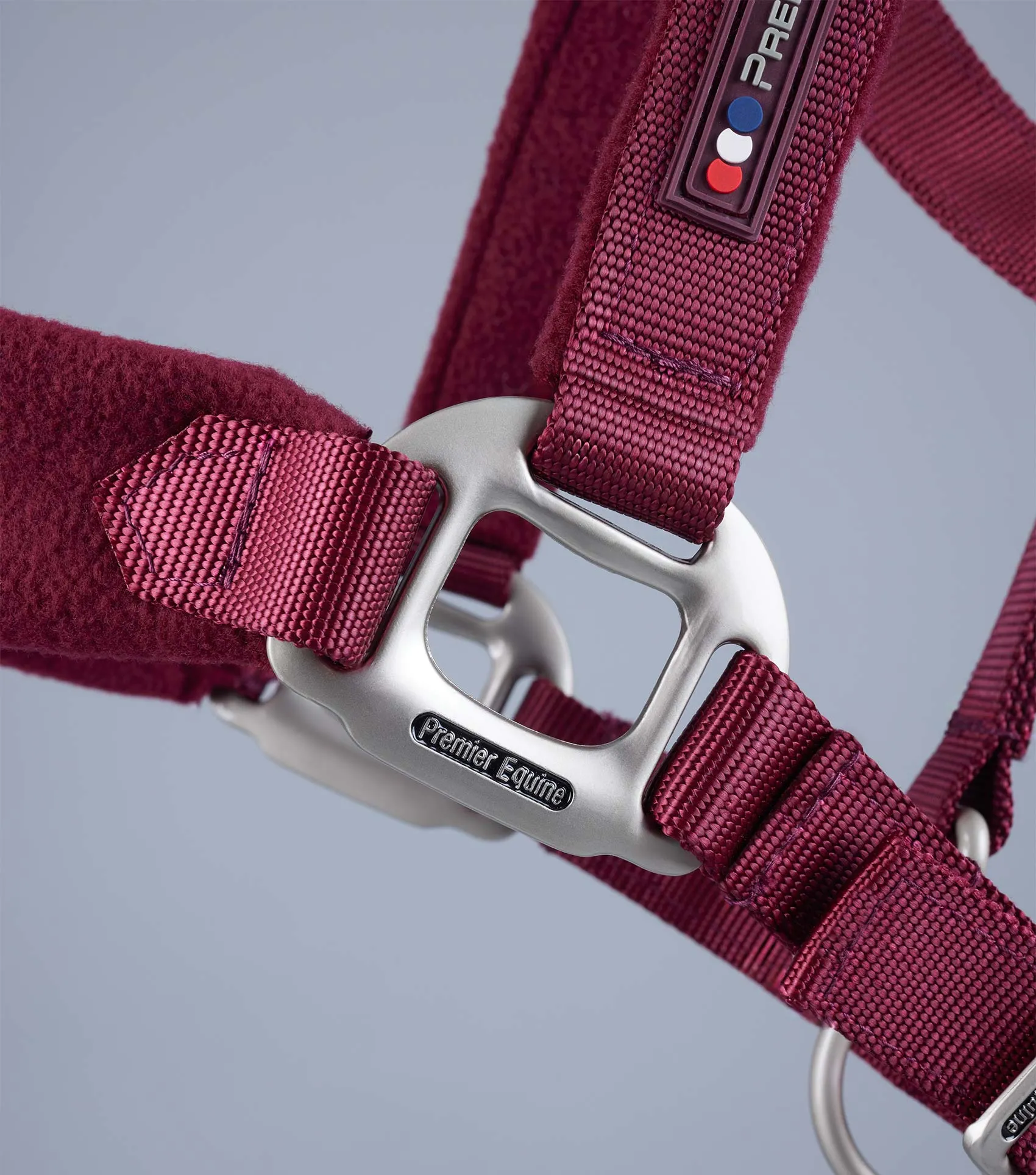 Fleece Padded Pony Head Collar Burgundy