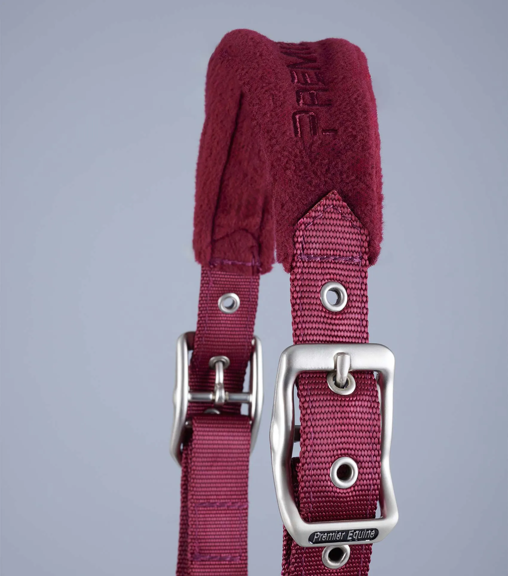 Fleece Padded Pony Head Collar Burgundy