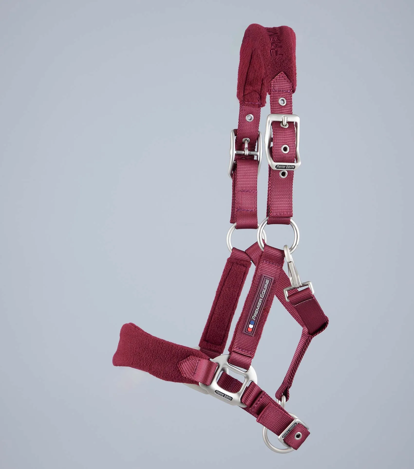 Fleece Padded Pony Head Collar Burgundy