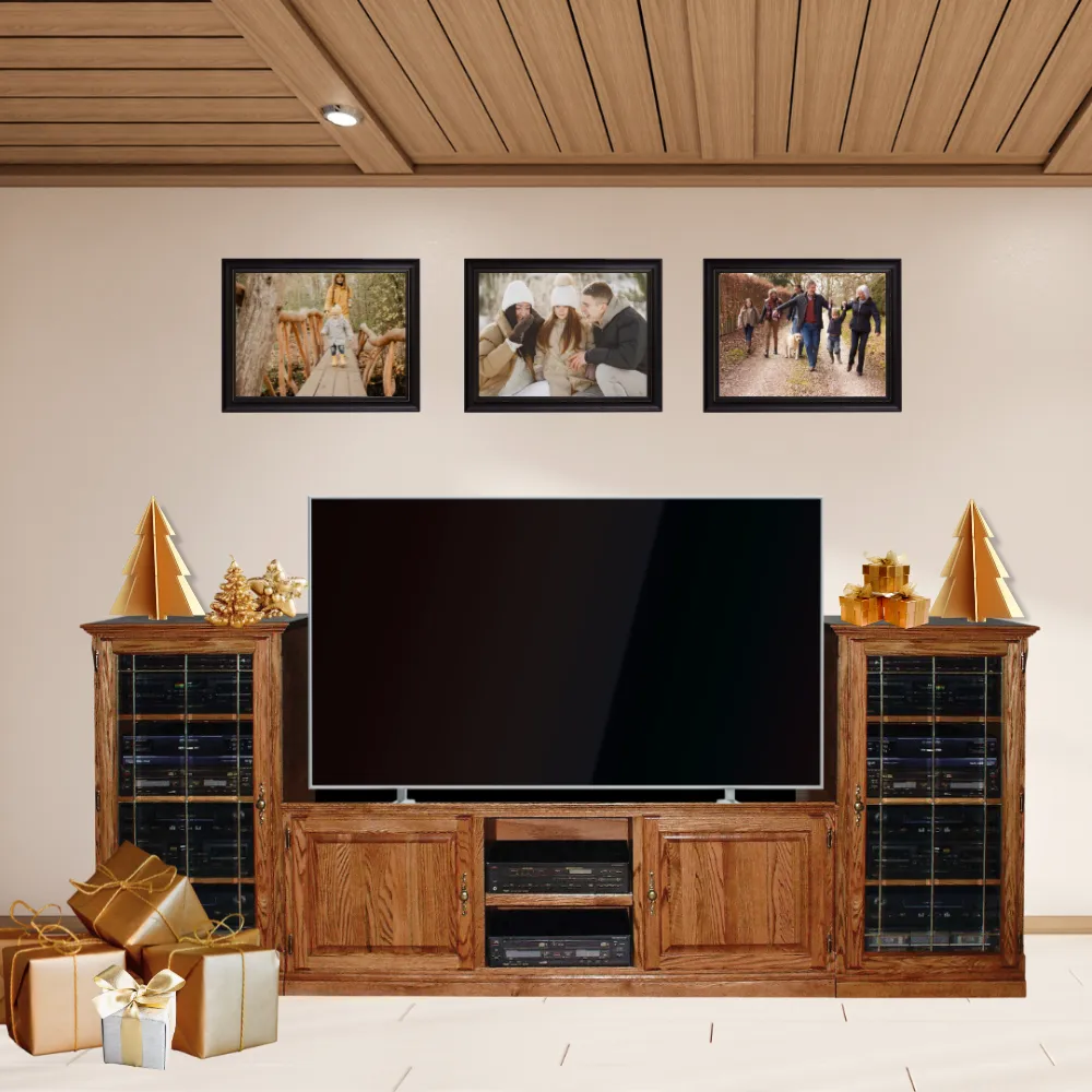 Forest Designs Traditional TV Stand & Audio Towers (Gift Idea!)