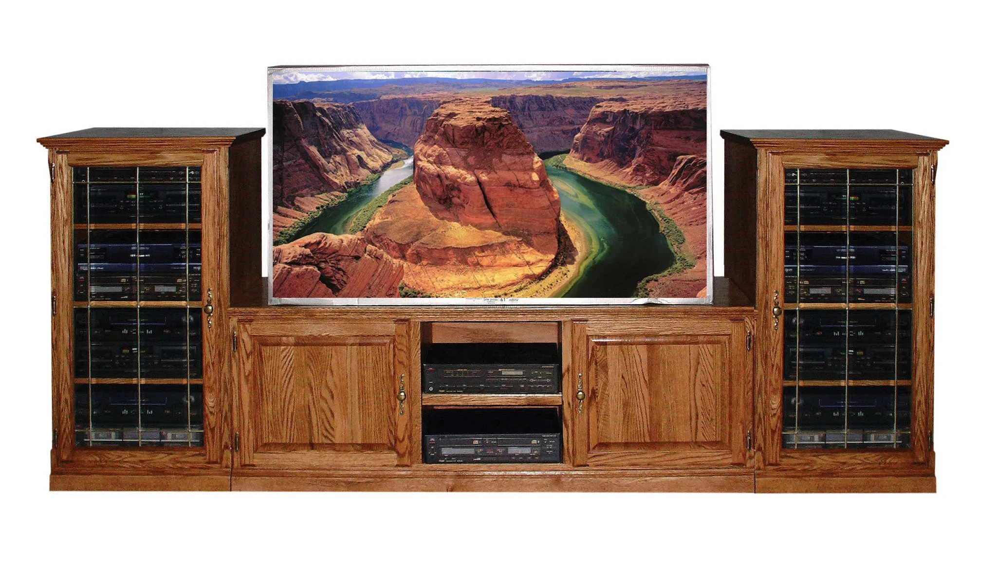 Forest Designs Traditional TV Stand & Audio Towers (Gift Idea!)