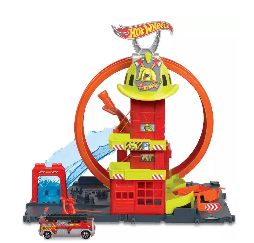 Hot Wheels City Super Fire Station Playset