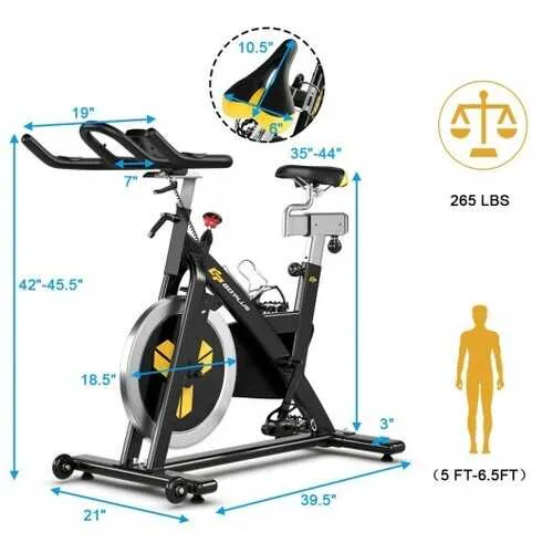 Magnetic Exercise Bike Stationary Belt Drive Indoor Cycling Bike