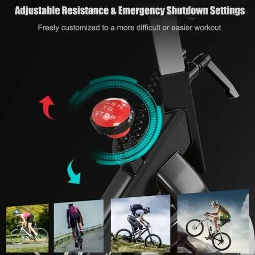 Magnetic Exercise Bike Stationary Belt Drive Indoor Cycling Bike