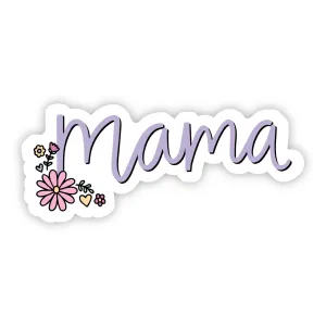 Mama Purple Floral Sticker