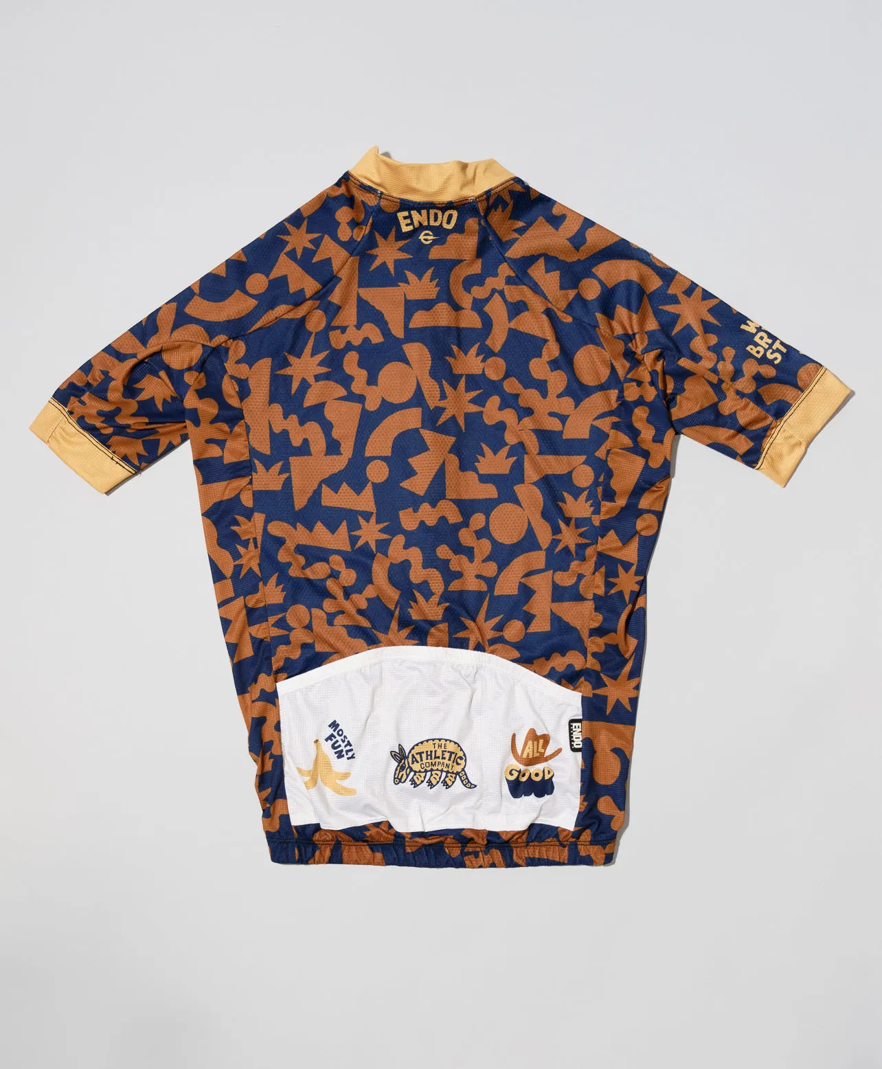 Men's Cactus Camo Blue and Gold Cycling Jersey