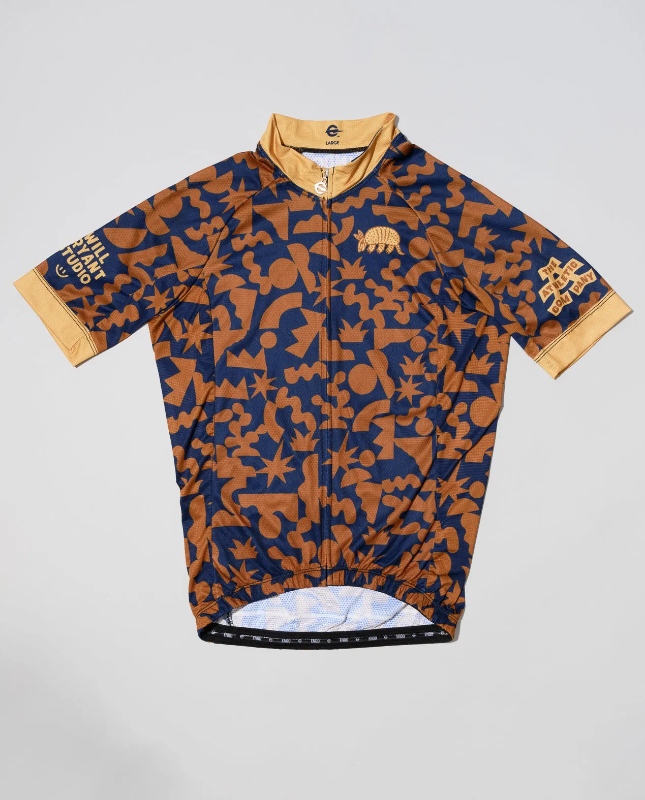 Men's Cactus Camo Blue and Gold Cycling Jersey