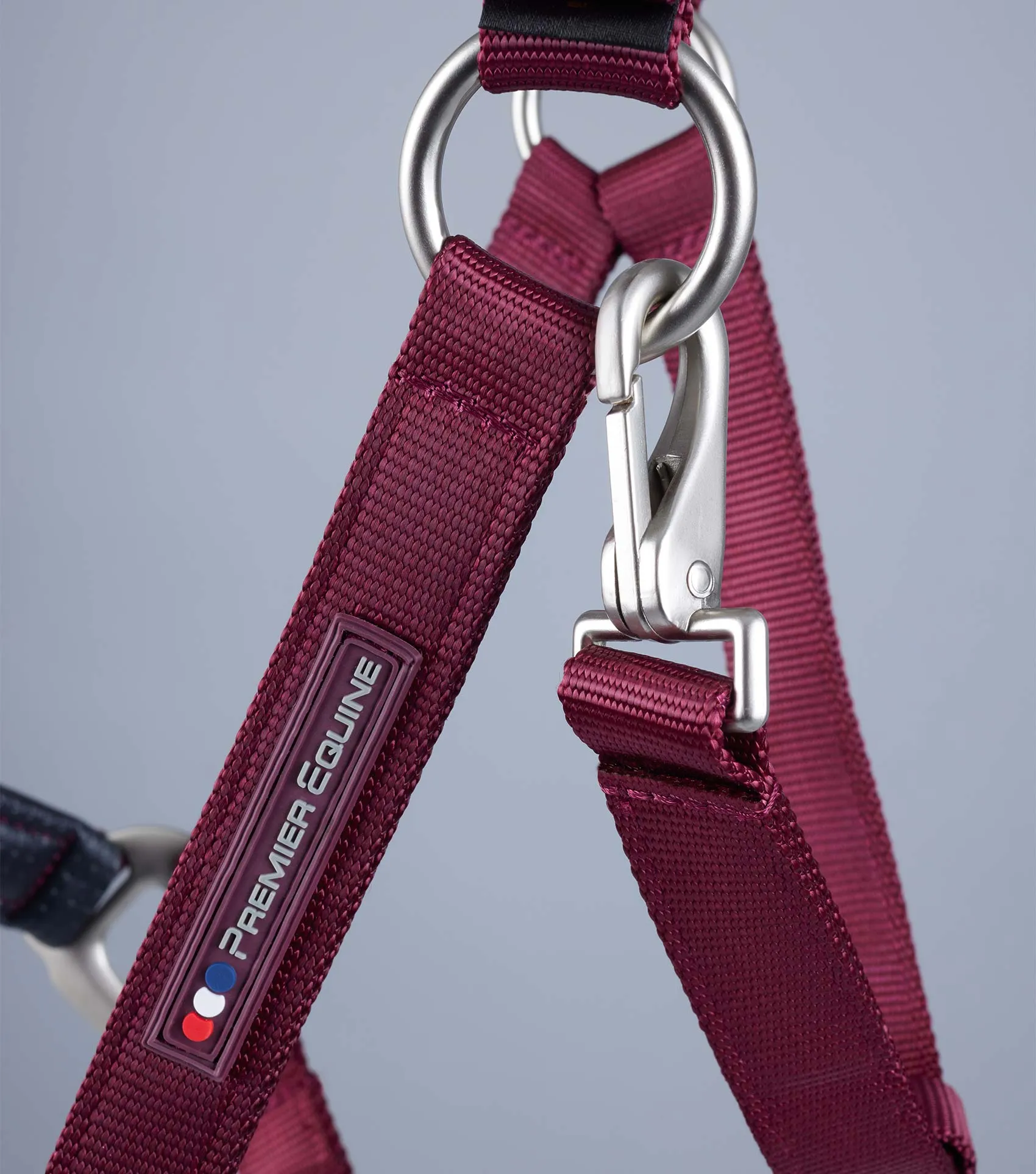 Plain Padded Horse Head Collar Burgundy