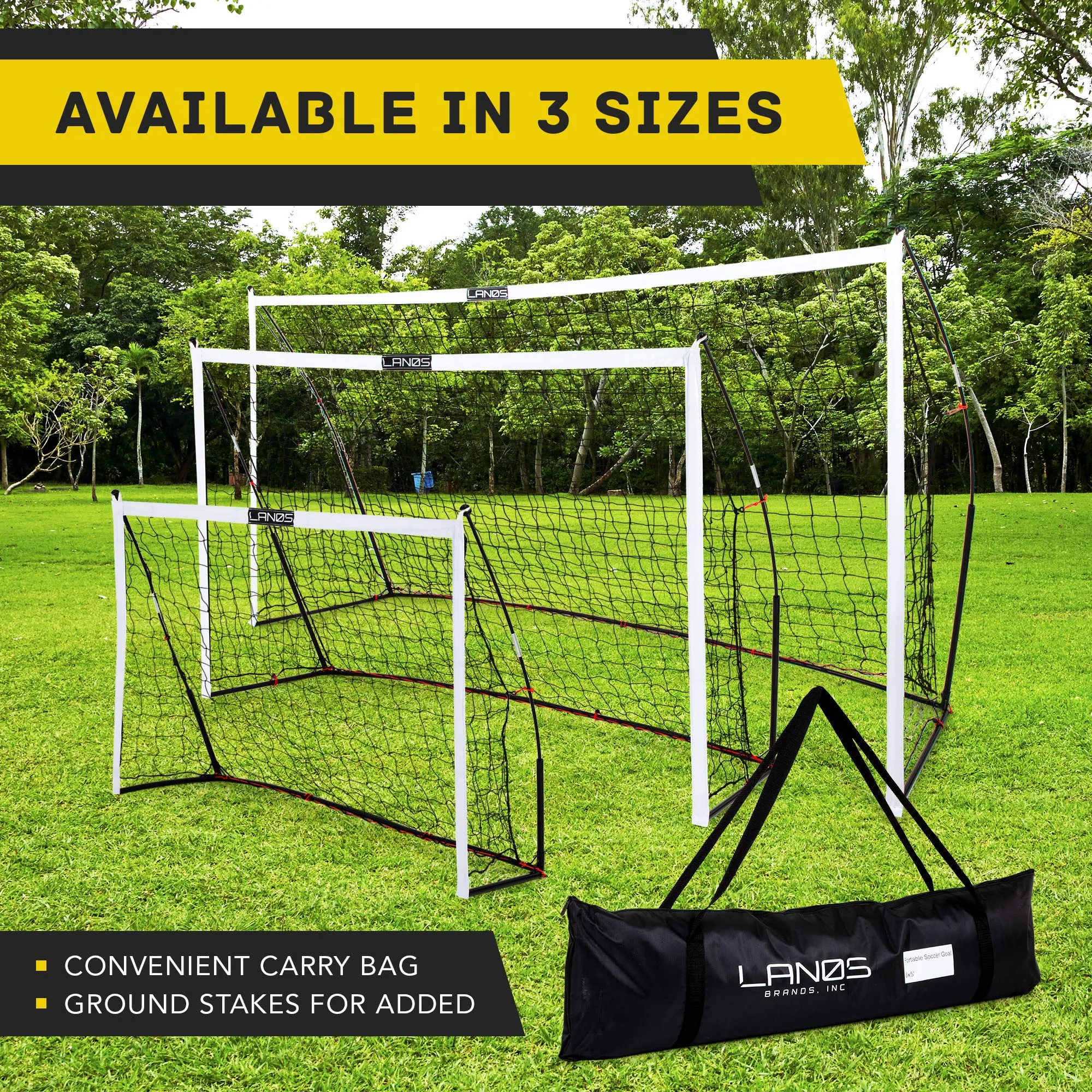 Portable Soccer Goal 6x4 Ft Carry Bag