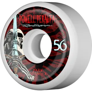 Powell Peralta Ray Rod Skull & Sword PF 56mm White/Red Skateboard Wheels