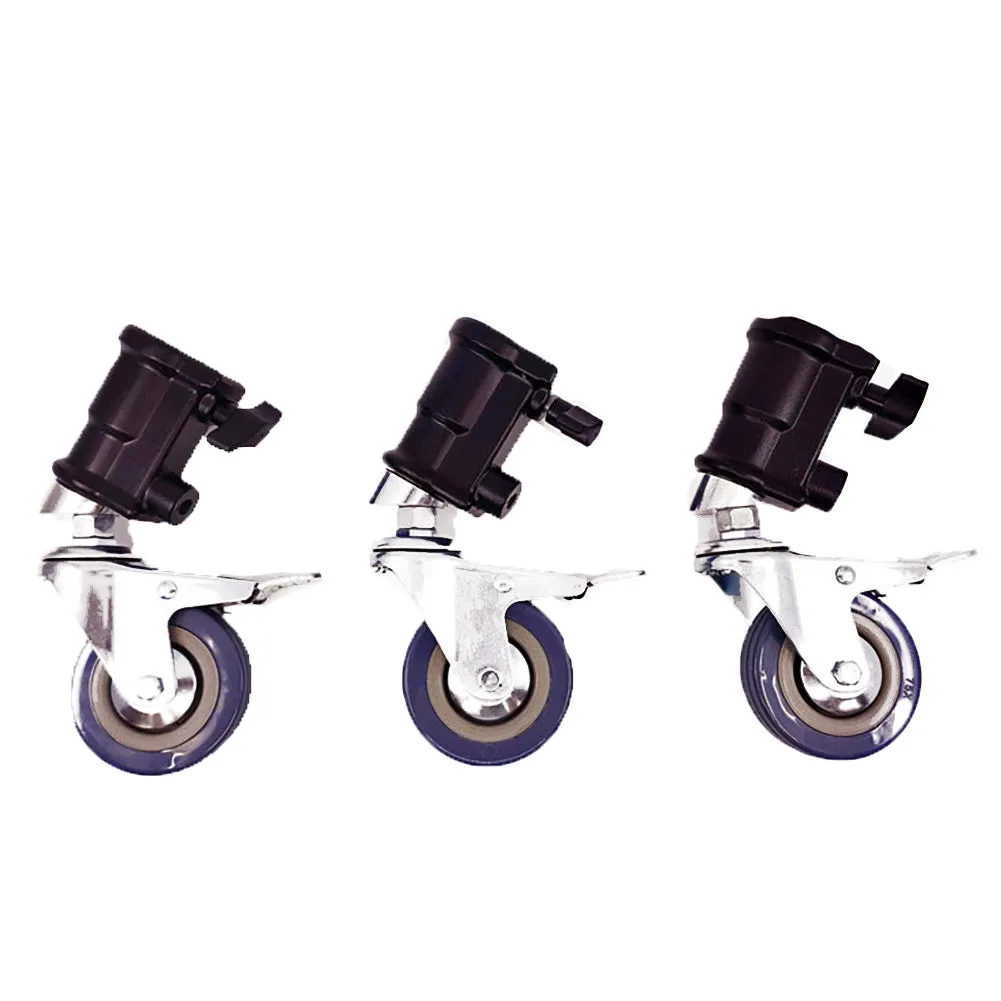 Spectrum Castor Wheel Set of 3 with Wheel Locks for C-Stand