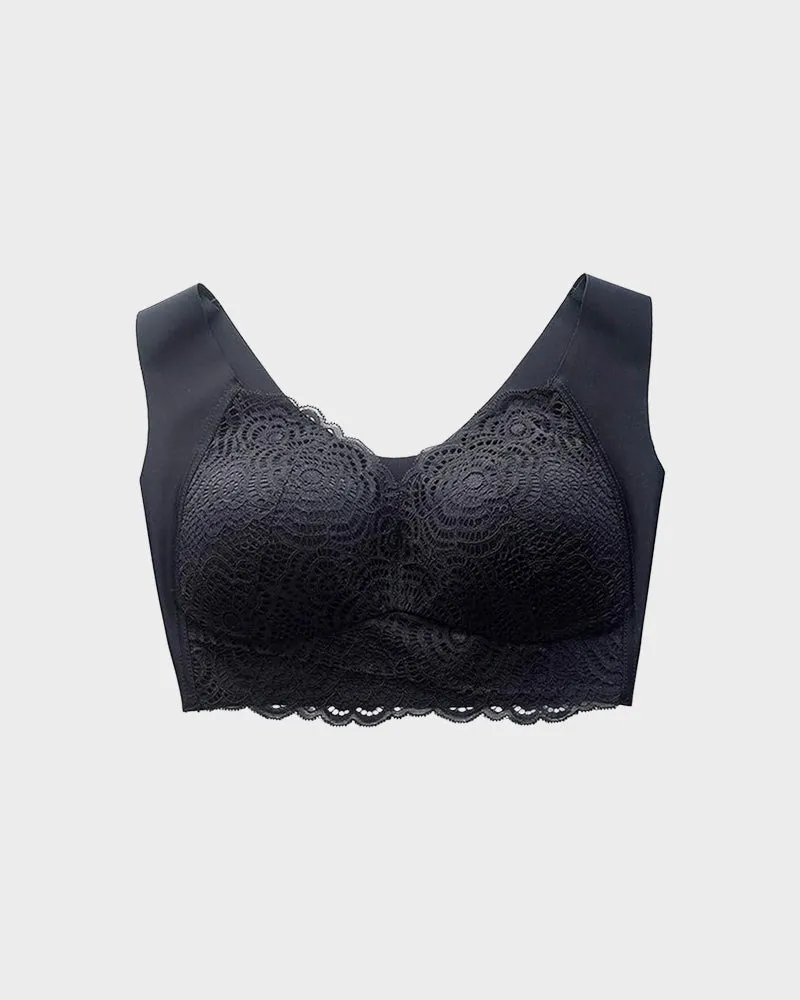 Stretch Lace Cut-Out Bra