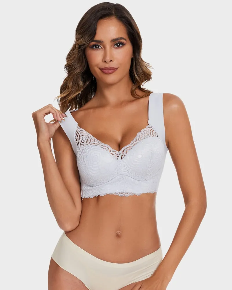 Stretch Lace Cut-Out Bra