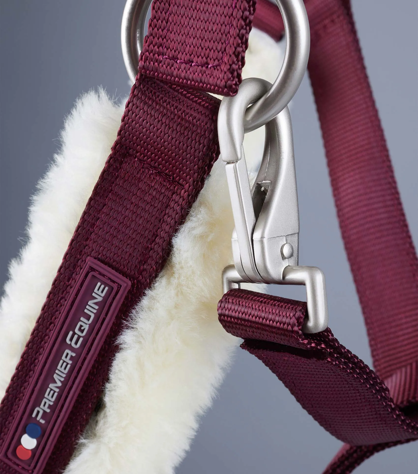 Techno Wool Lined Head Collar Burgundy