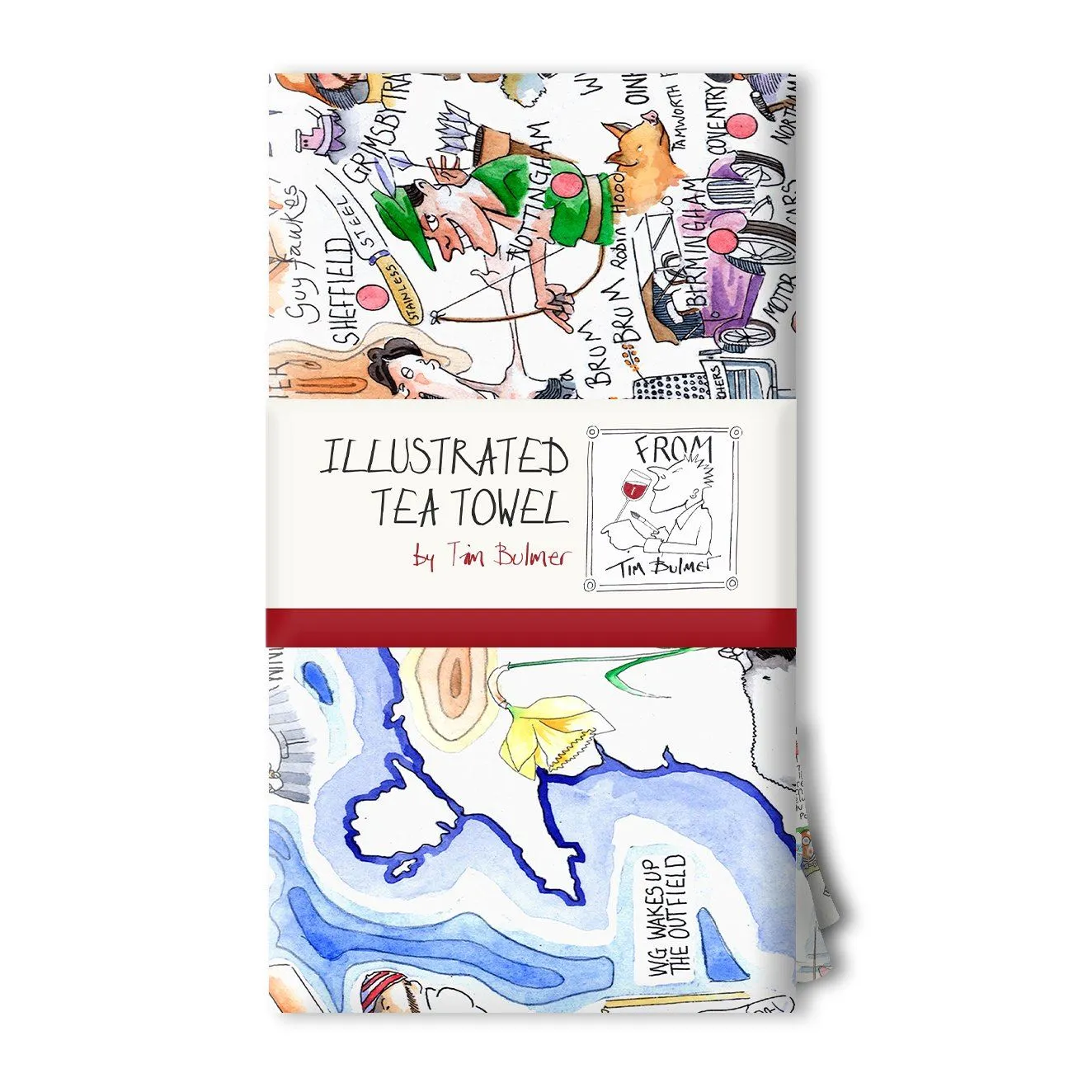 Tim Bulmer Illustrated Tea Towels England