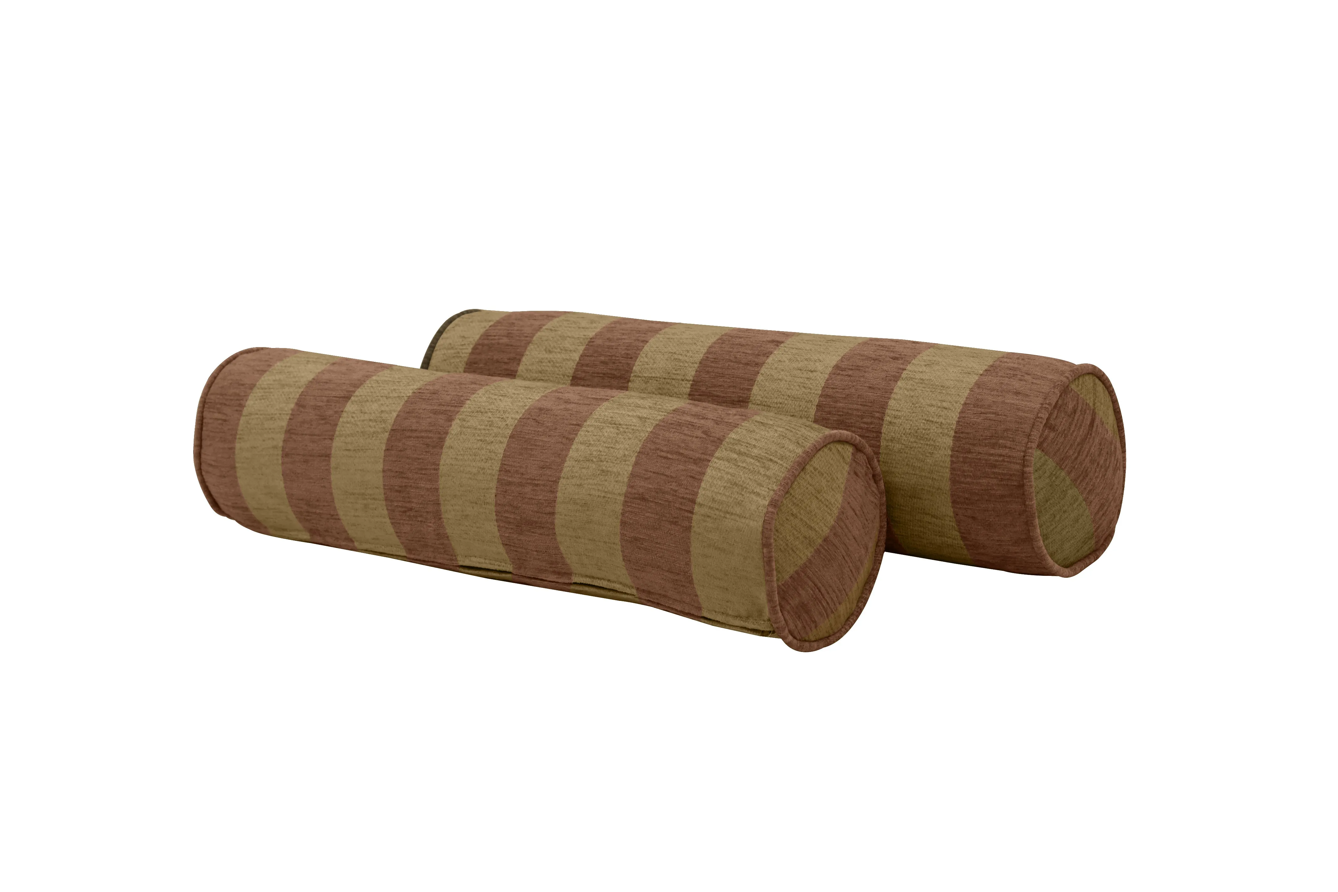 Woburn | Bolsters (pair) | Brecon Stripe Terracotta