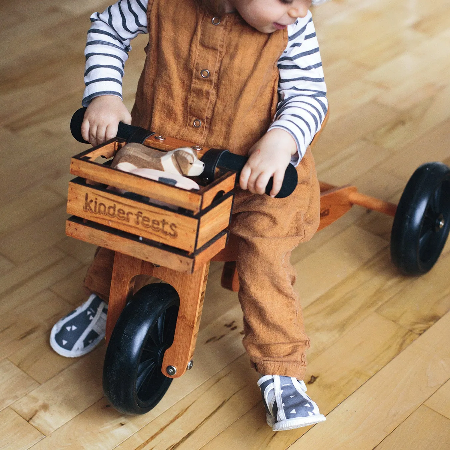 Wooden Crate Bike Basket