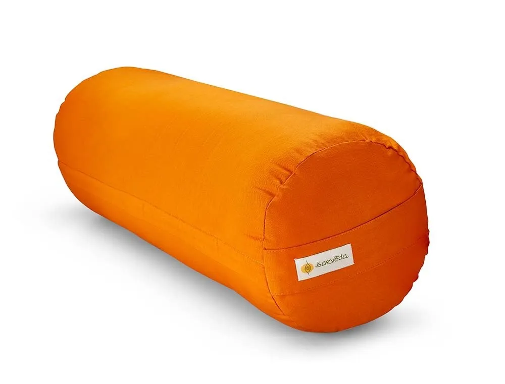 Yoga Bolster filled with Cotton- Orange